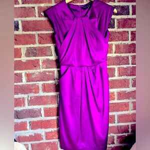 Exquisite deep magenta/ purple Antonio Melani satin cocktail dress